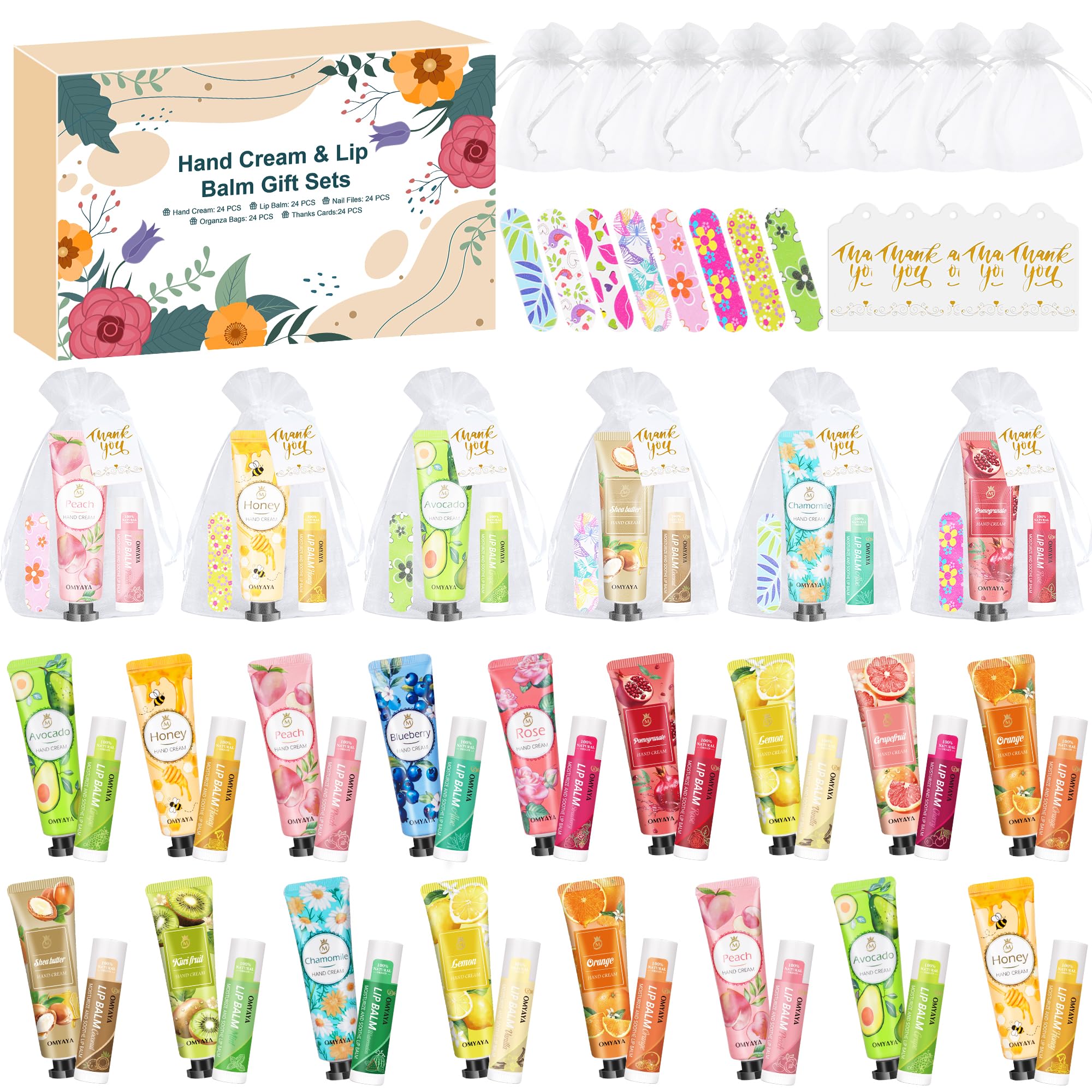 Amazon.com : 24 Sets Bulk Gifts For Women, Hand Cream Lotion, Lip